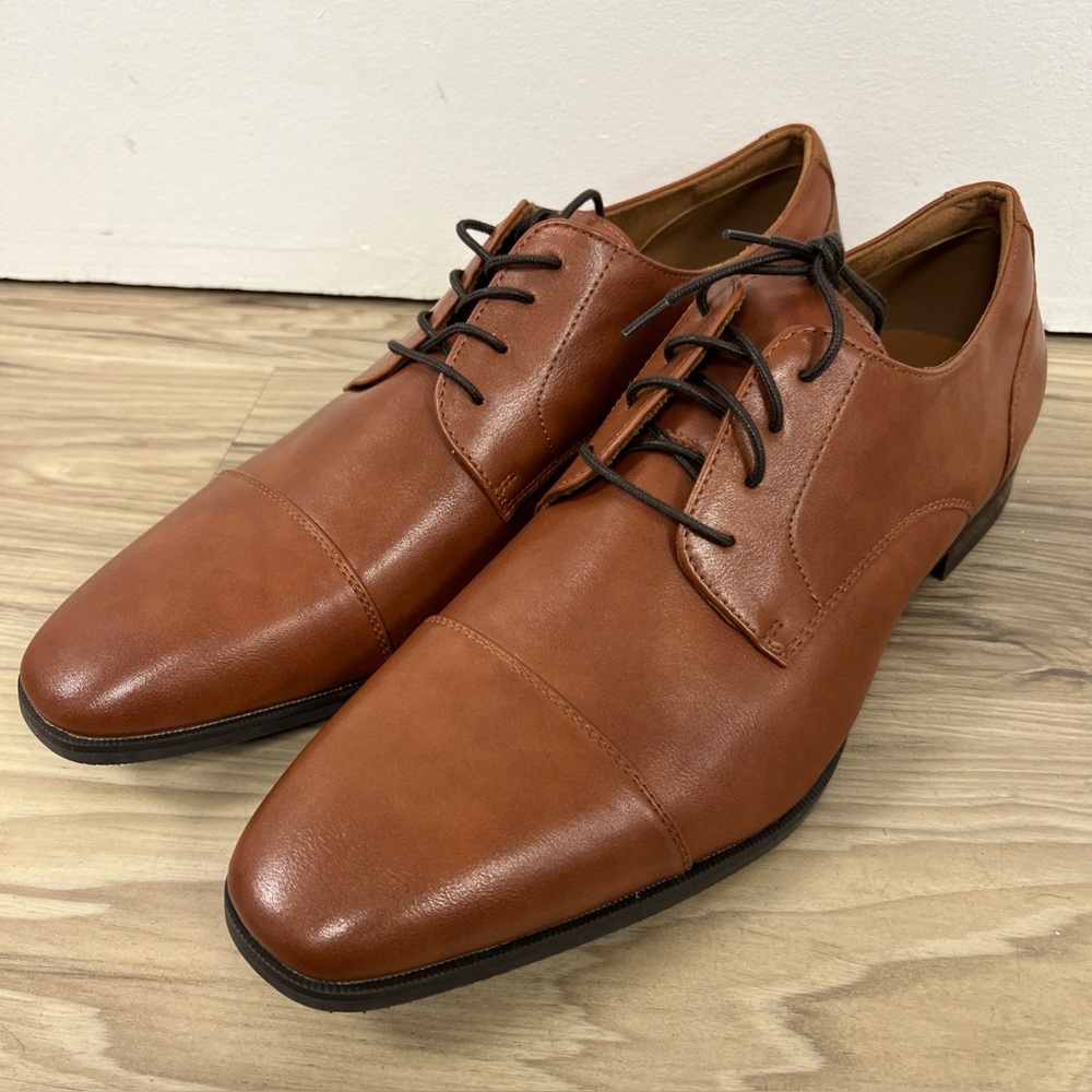 Aldo Belair Lace Up Cap Toe Oxfords Dress Shoes Brown Mens Size 13 1126364 NWOB